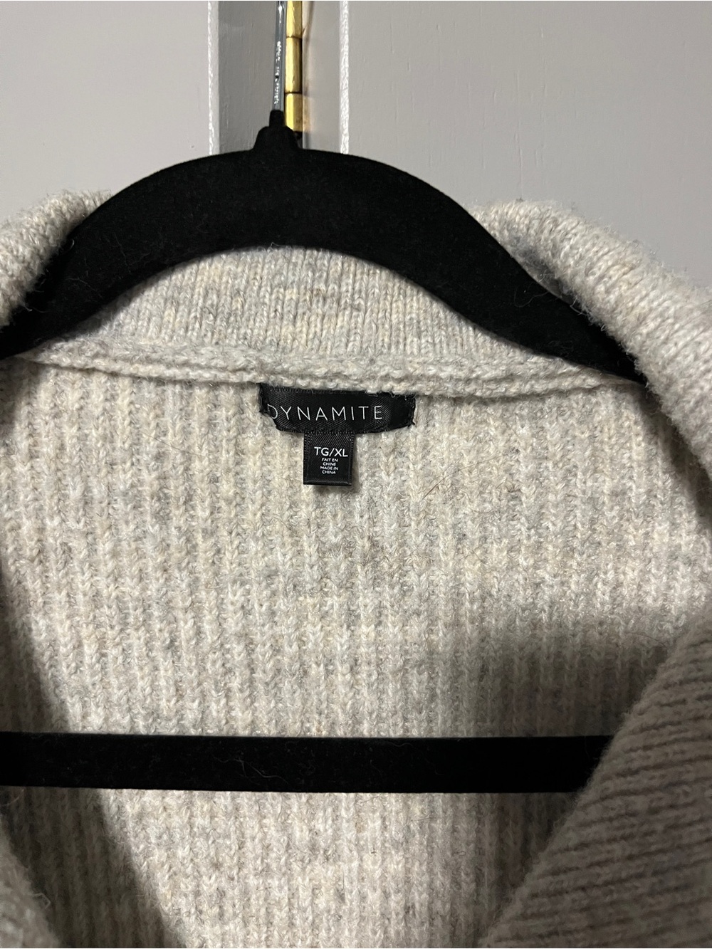 Dynamite Cream Cowl-Neck Button Sweater - Picture 3 of 3